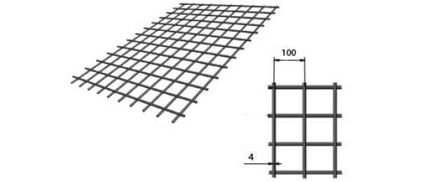Сетка сварная (дорожная) 100х100х4мм 1,5х2м купить с доставкой в Кленово