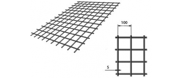 Сетка сварная (дорожная) 100х100х5мм 1,5х2м купить с доставкой в Кленово