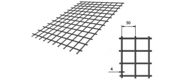 Сетка сварная (дорожная) 50х50х4мм 1х2м купить с доставкой в Кленово